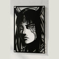 Cuadro decorativo en acero de Kaguya Otsutsuki de Naruto cortado a láser - Noxhound