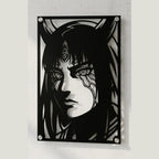 Cuadro decorativo en acero de Kaguya Otsutsuki de Naruto cortado a láser - Noxhound