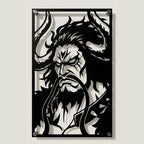 Cuadro decorativo en acero de Kaido de One Piece cortado a láser - Noxhound