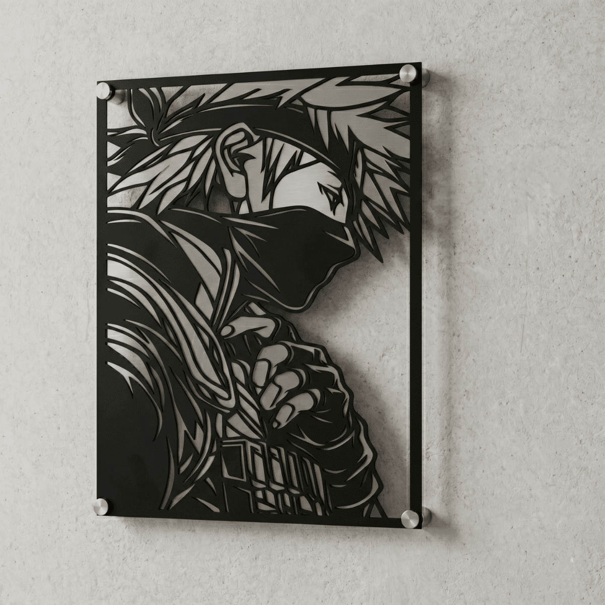 Cuadro Decorativo Anime Naruto Kakashi Hatake en Acero