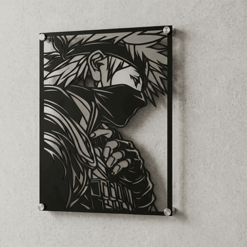 Cuadro Decorativo Anime Naruto Kakashi Hatake en Acero