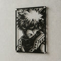 Cuadro decorativo en acero de Katsuki Bakugo de My Hero Academia cortado a láser - Noxhound