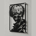 Cuadro decorativo en acero de Ken Kaneki de Tokyo Ghoul cortado a láser - Noxhound