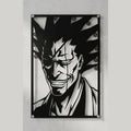 Cuadro decorativo en acero de Kenpachi Zaraki de Bleach cortado a láser - Noxhound