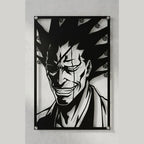 Cuadro decorativo en acero de Kenpachi Zaraki de Bleach cortado a láser - Noxhound