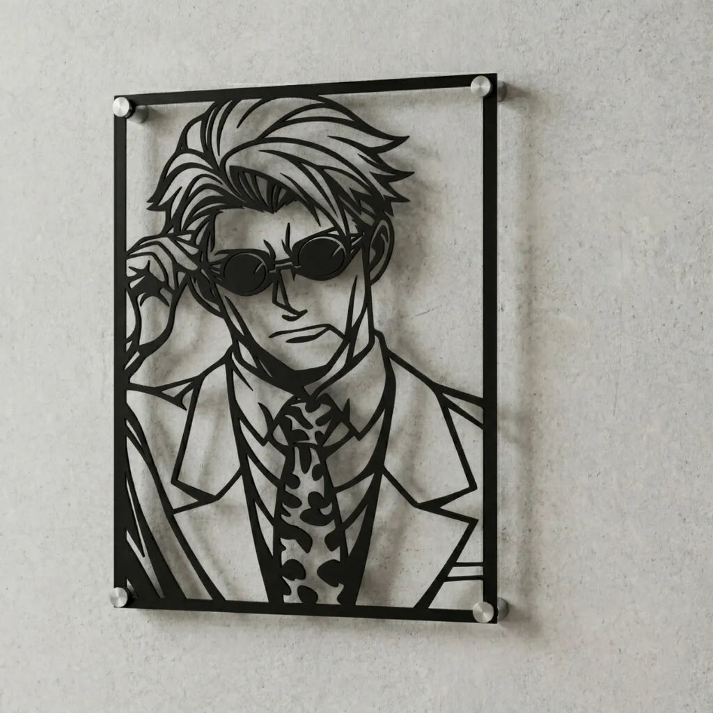 Cuadro decorativo en acero de Kento Nanami de Jujutsu Kaisen cortado a láser - Noxhound