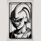 Cuadro decorativo en acero de Kid Buu de Dragon Ball cortado a láser - Noxhound