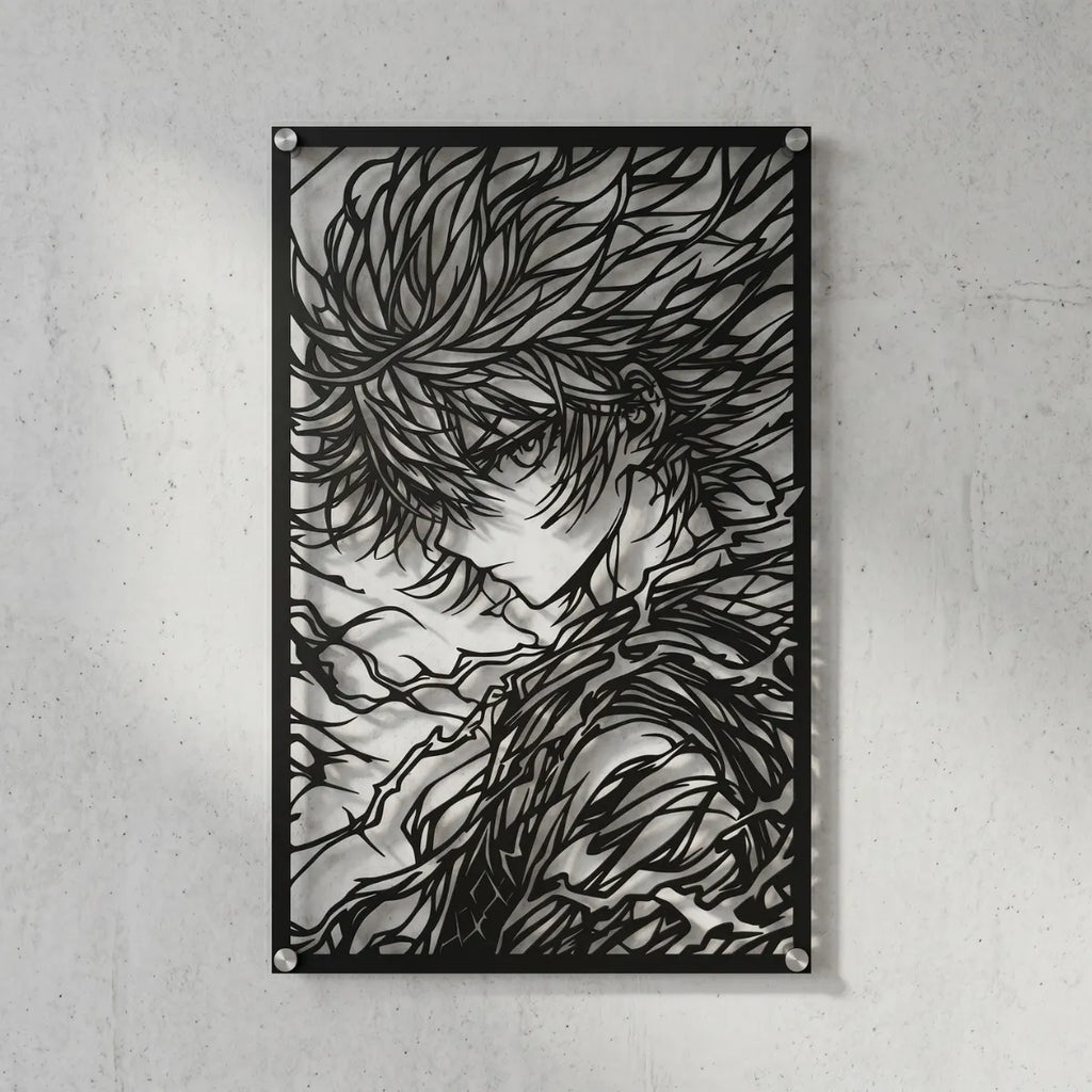 Cuadro decorativo en acero de Killua de Hunter X Hunter cortado a láser - Noxhound