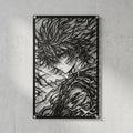 Cuadro decorativo en acero de Killua de Hunter X Hunter cortado a láser - Noxhound