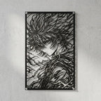 Cuadro decorativo en acero de Killua de Hunter X Hunter cortado a láser - Noxhound