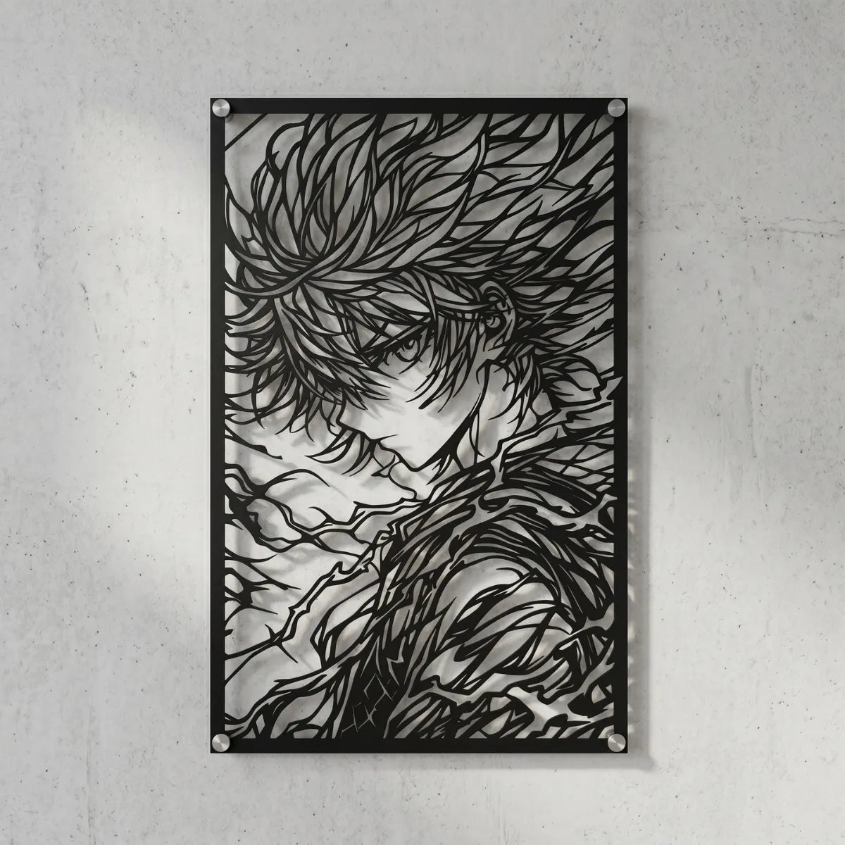 Cuadro decorativo en acero de Killua de Hunter X Hunter cortado a láser - Noxhound