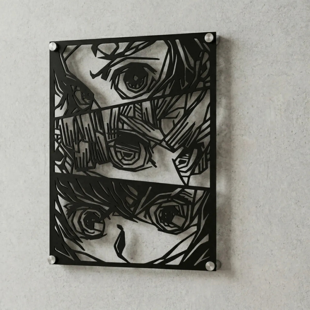 Cuadro decorativo en acero de Kimetsu Team de Kimetsu no Yaiba cortado a láser - Noxhound