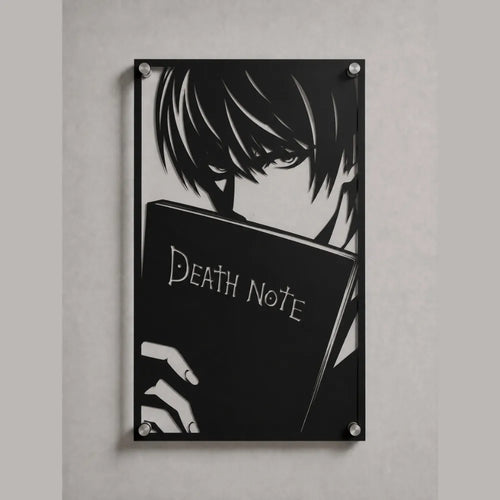 Cuadro Decorativo Anime Death Note Light Yagami Kira Versión B en Acero