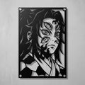 Cuadro decorativo en acero de Kokushibo Versión B de Kimetsu no Yaiba cortado a láser - Noxhound