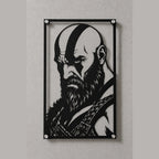 Cuadro decorativo en acero de Kratos de God of War cortado a láser - Noxhound