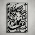 Cuadro decorativo en acero de Kurama Nueve Colas de Naruto cortado a láser - Noxhound