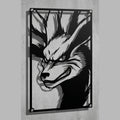 Cuadro decorativo en acero de Kurama Nueve Colas Versión B de Naruto cortado a láser - Noxhound