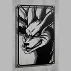 Cuadro decorativo en acero de Kurama Nueve Colas Versión B de Naruto cortado a láser - Noxhound