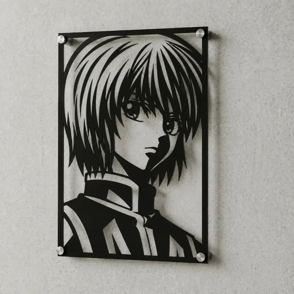 Cuadro decorativo en acero de Kurapika de Hunter X Hunter cortado a láser - Noxhound