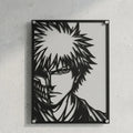 Cuadro decorativo en acero de Ichigo Kurosaki Versión B de Bleach cortado a láser - Noxhound