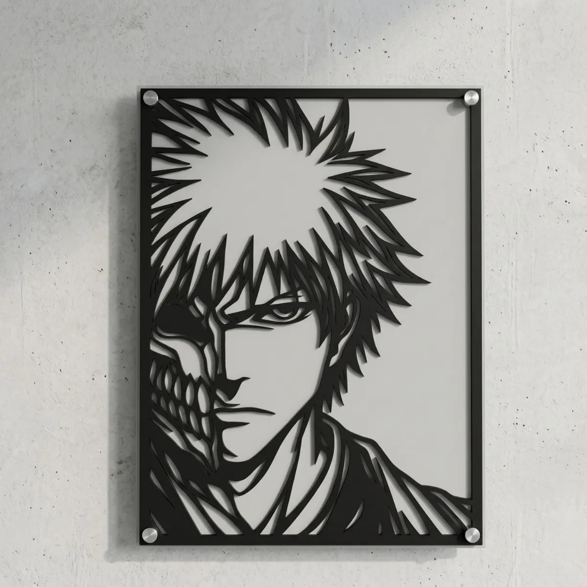 Cuadro decorativo en acero de Ichigo Kurosaki Versión B de Bleach cortado a láser - Noxhound
