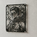 Cuadro decorativo en acero de Linterna Verde de DC cortado a láser - Noxhound