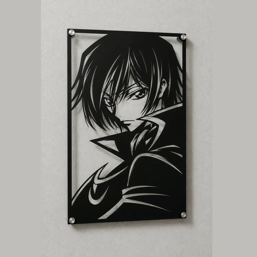 Cuadro decorativo en acero de Lelouch Lamperouge de Code Geass cortado a láser - Noxhound