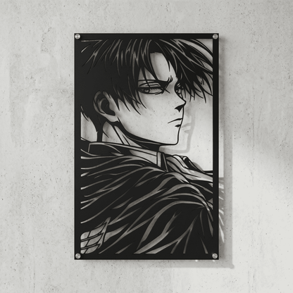 Cuadro Decorativo Anime Shingeki no Kyojin Levi Ackerman en Acero