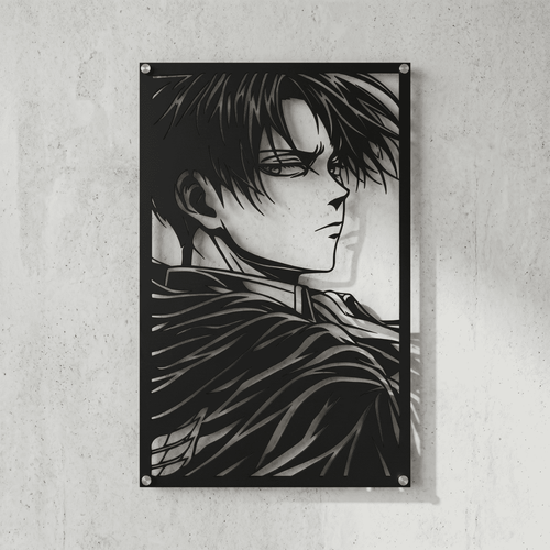 Cuadro Decorativo Anime Shingeki no Kyojin Levi Ackerman en Acero