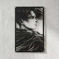 Cuadro decorativo en acero de Levi Ackerman de Shingeki no Kyojin cortado a láser - Noxhound