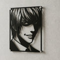 Cuadro decorativo en acero de Light Yagami Kira de Death Note cortado a láser - Noxhound