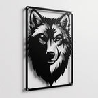 Cuadro Decorativo Serie Game of Thrones Lobo Huargo Stark en Acero