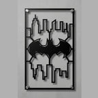 Cuadro Decorativo Comic DC Logo de Batman en Acero