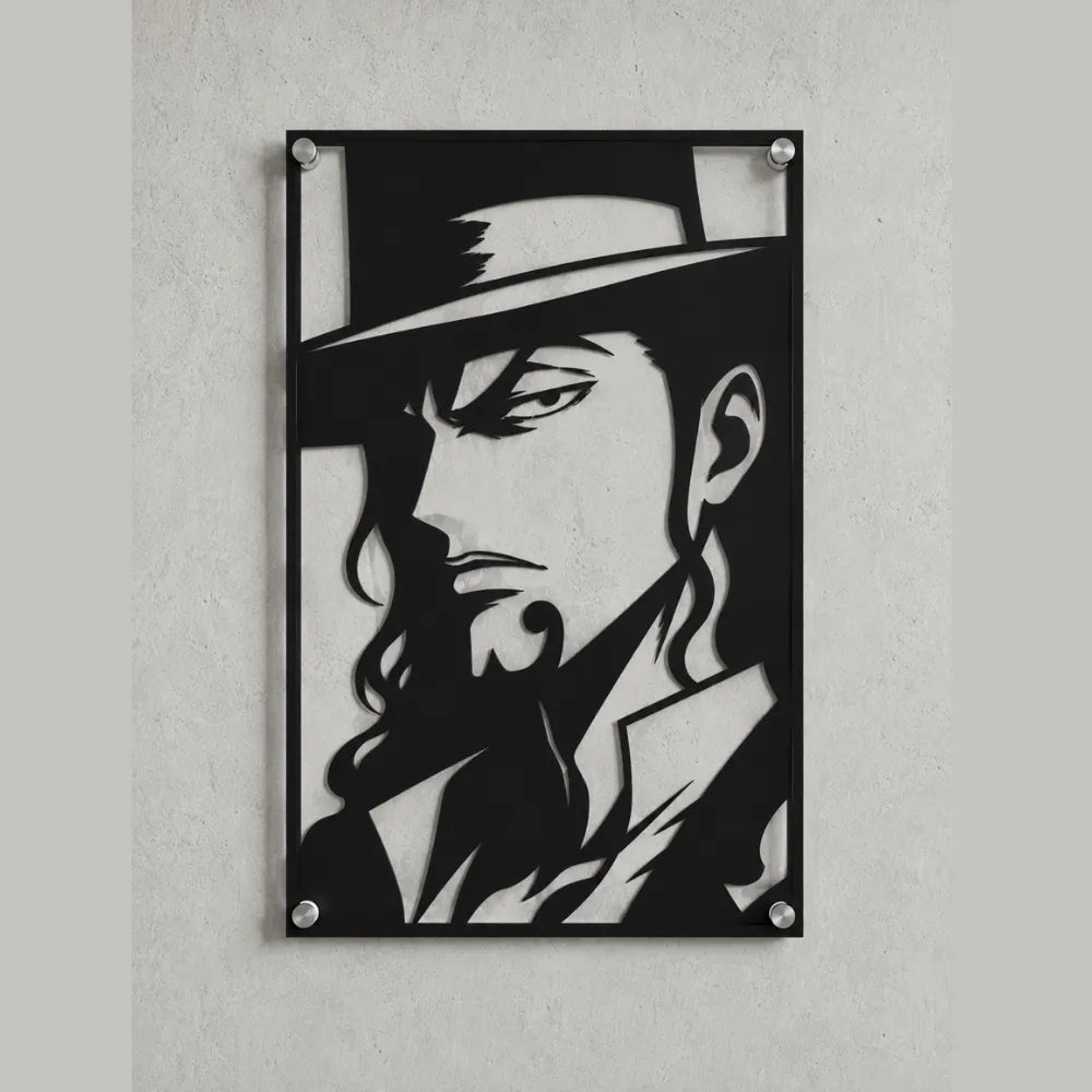 Cuadro Decorativo Anime One Piece Rob Lucci en Acero
