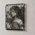 Cuadro decorativo en acero de Mujer Maravilla de DC cortado a láser - Noxhound