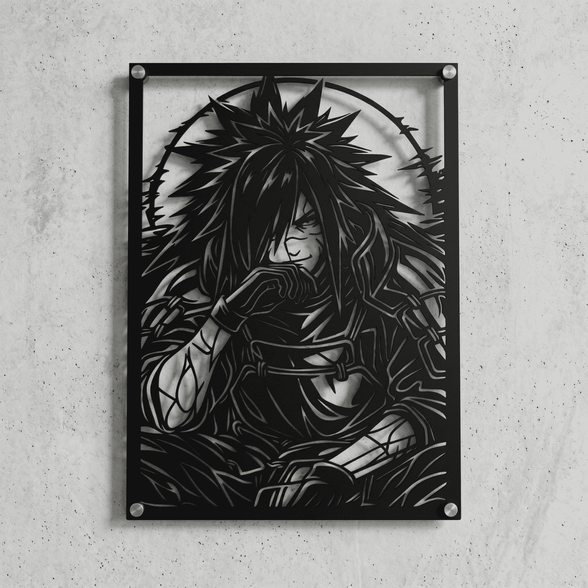 Cuadro Decorativo Anime Naruto Madara Uchiha en Acero
