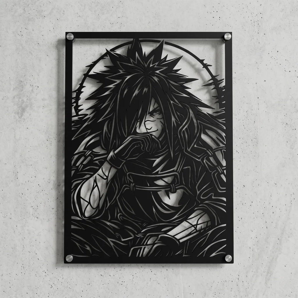 Cuadro decorativo en acero de Madara Uchiha de Naruto cortado a láser - Noxhound