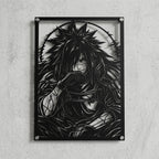 Cuadro decorativo en acero de Madara Uchiha de Naruto cortado a láser - Noxhound