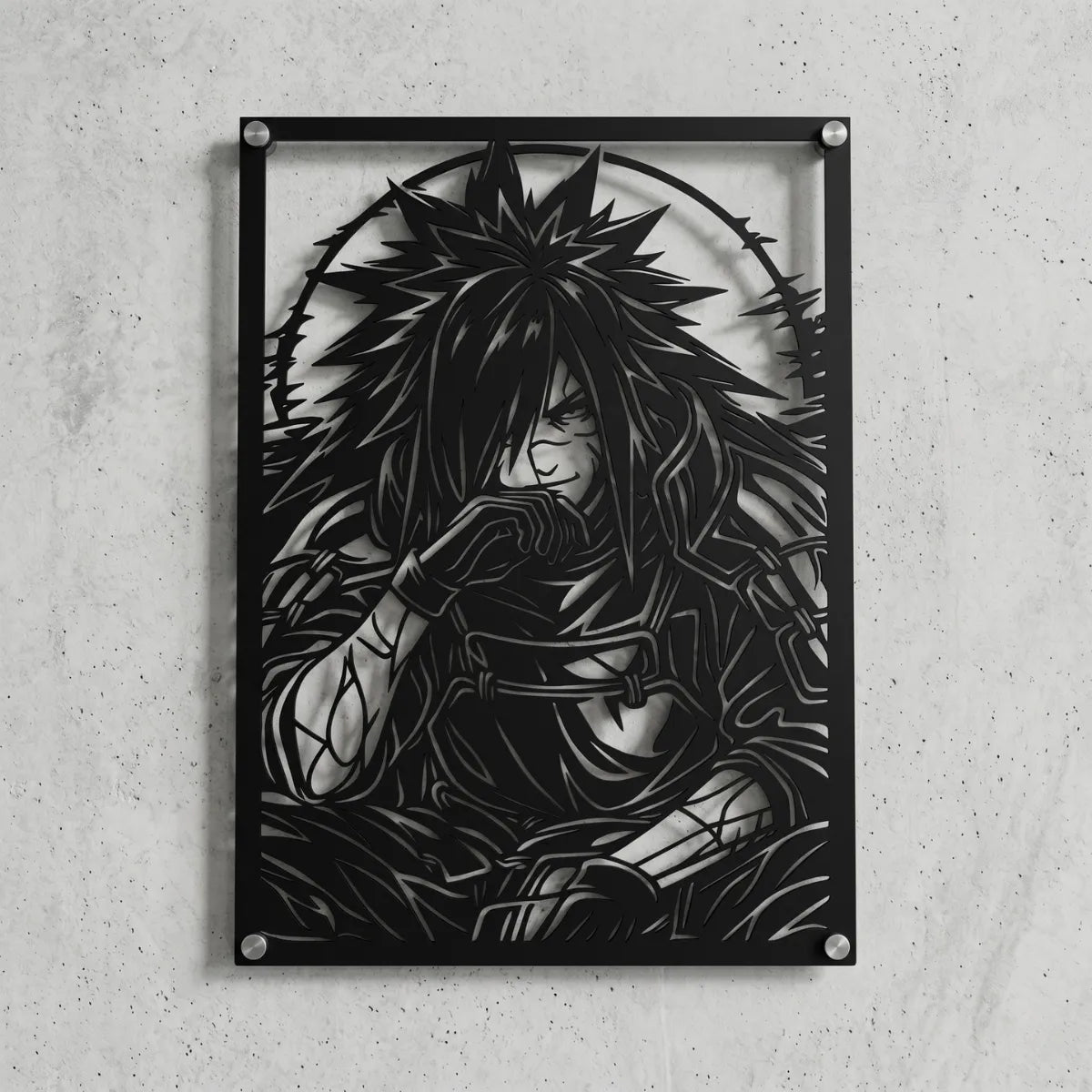Cuadro decorativo en acero de Madara Uchiha de Naruto cortado a láser - Noxhound