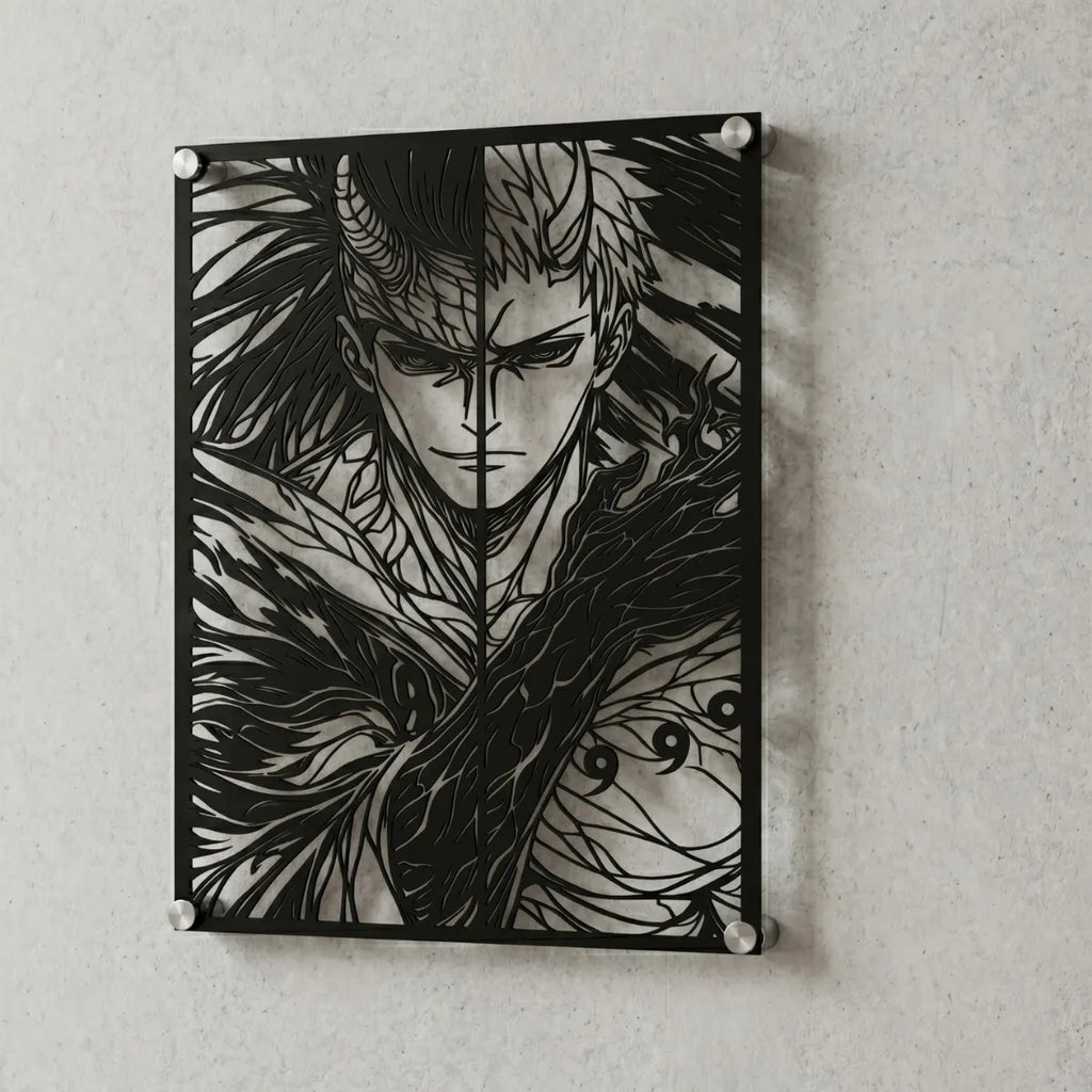 Cuadro decorativo en acero de Madara y Obito de Naruto cortado a láser - Noxhound