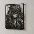 Cuadro decorativo en acero de Mahito de Jujutsu Kaisen cortado a láser - Noxhound