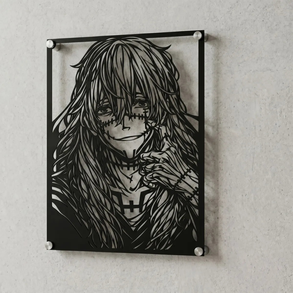 Cuadro decorativo en acero de Mahito de Jujutsu Kaisen cortado a láser - Noxhound