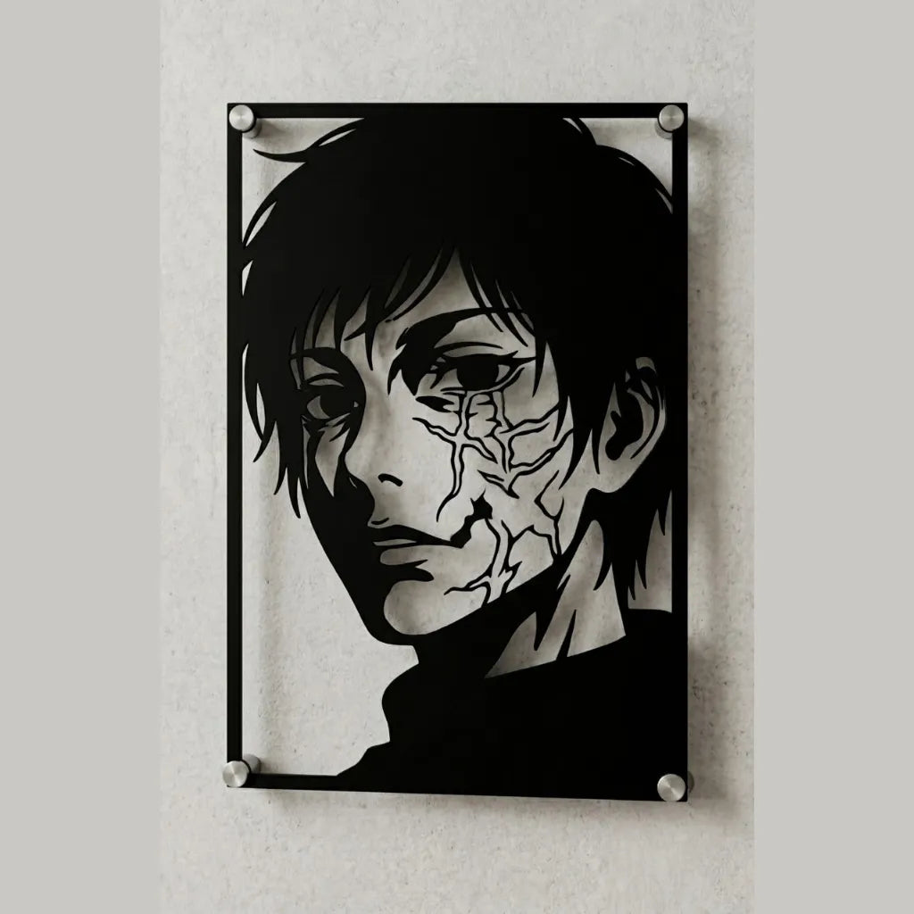 Cuadro decorativo en acero de Maki Zenin de Jujutsu Kaisen cortado a láser - Noxhound