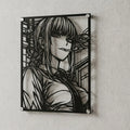 Cuadro decorativo en acero de Makima de Chainsaw Man cortado a láser - Noxhound