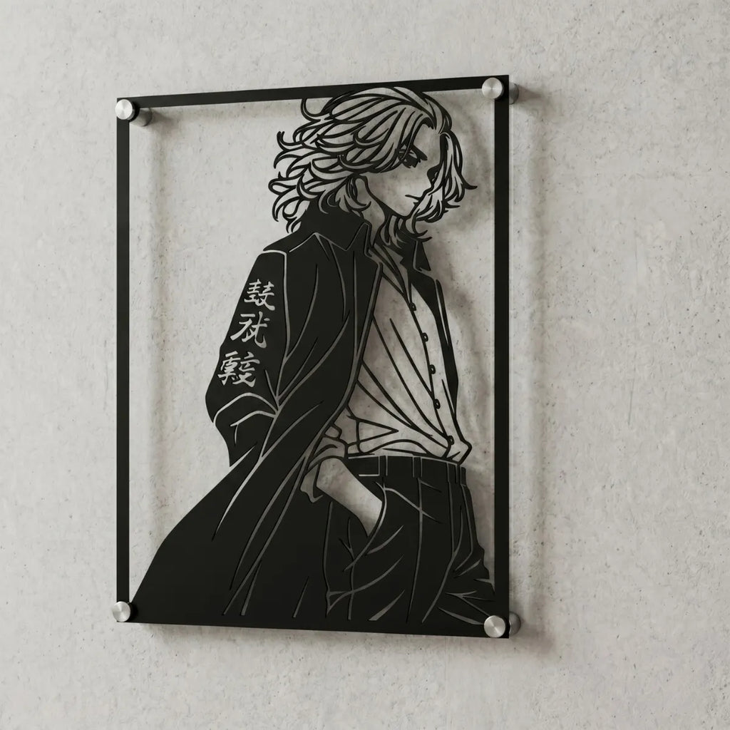 Cuadro decorativo en acero de Manjiro Sano de Tokyo Revengers cortado a láser - Noxhound