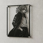 Cuadro decorativo en acero de Manjiro Sano de Tokyo Revengers cortado a láser - Noxhound
