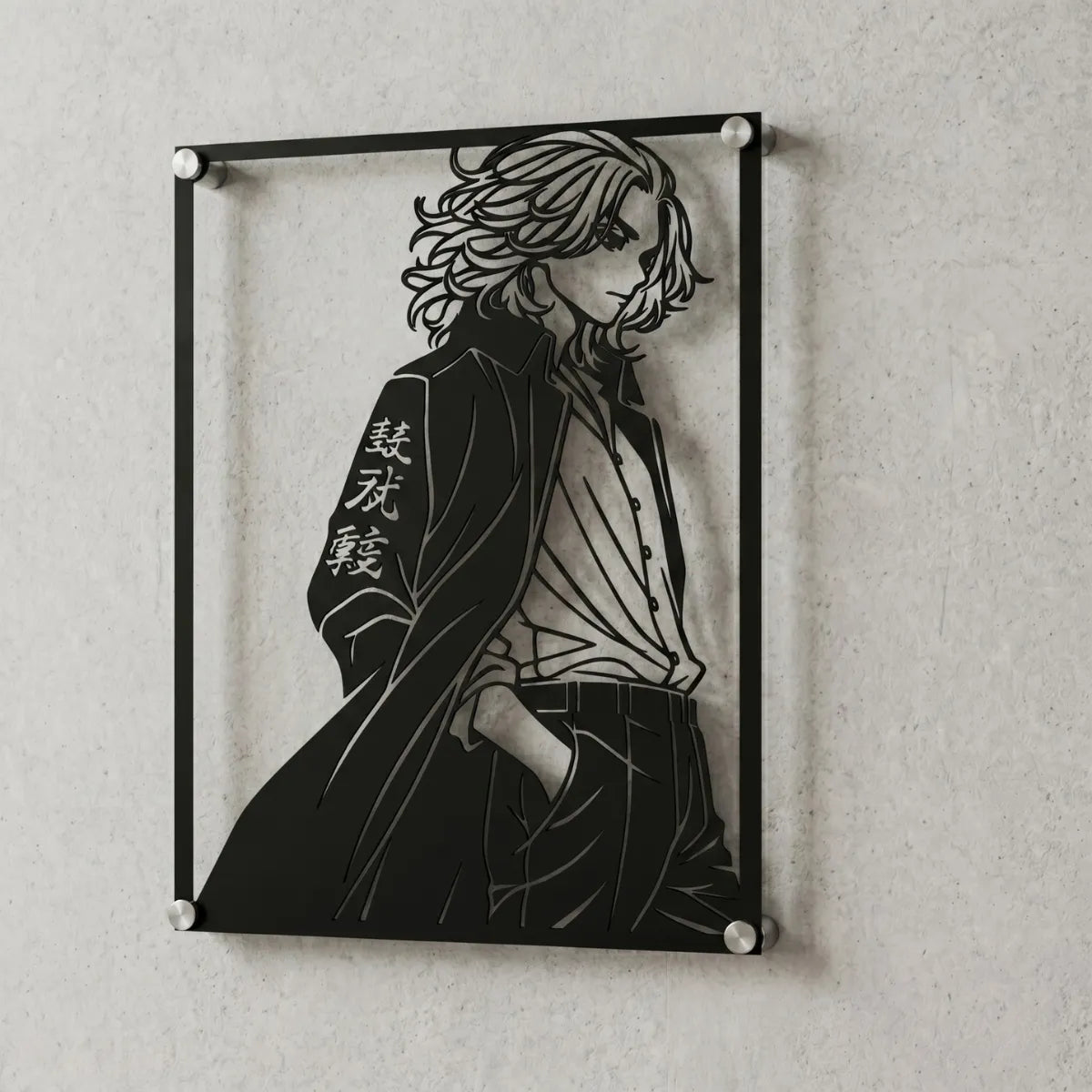 Cuadro decorativo en acero de Manjiro Sano de Tokyo Revengers cortado a láser - Noxhound
