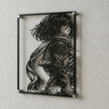 Cuadro decorativo en acero de Mikasa Ackerman de Shingeki no Kyojin cortado a láser - Noxhound