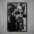 Cuadro Decorativo Videojuego God of War Mimir en Acero