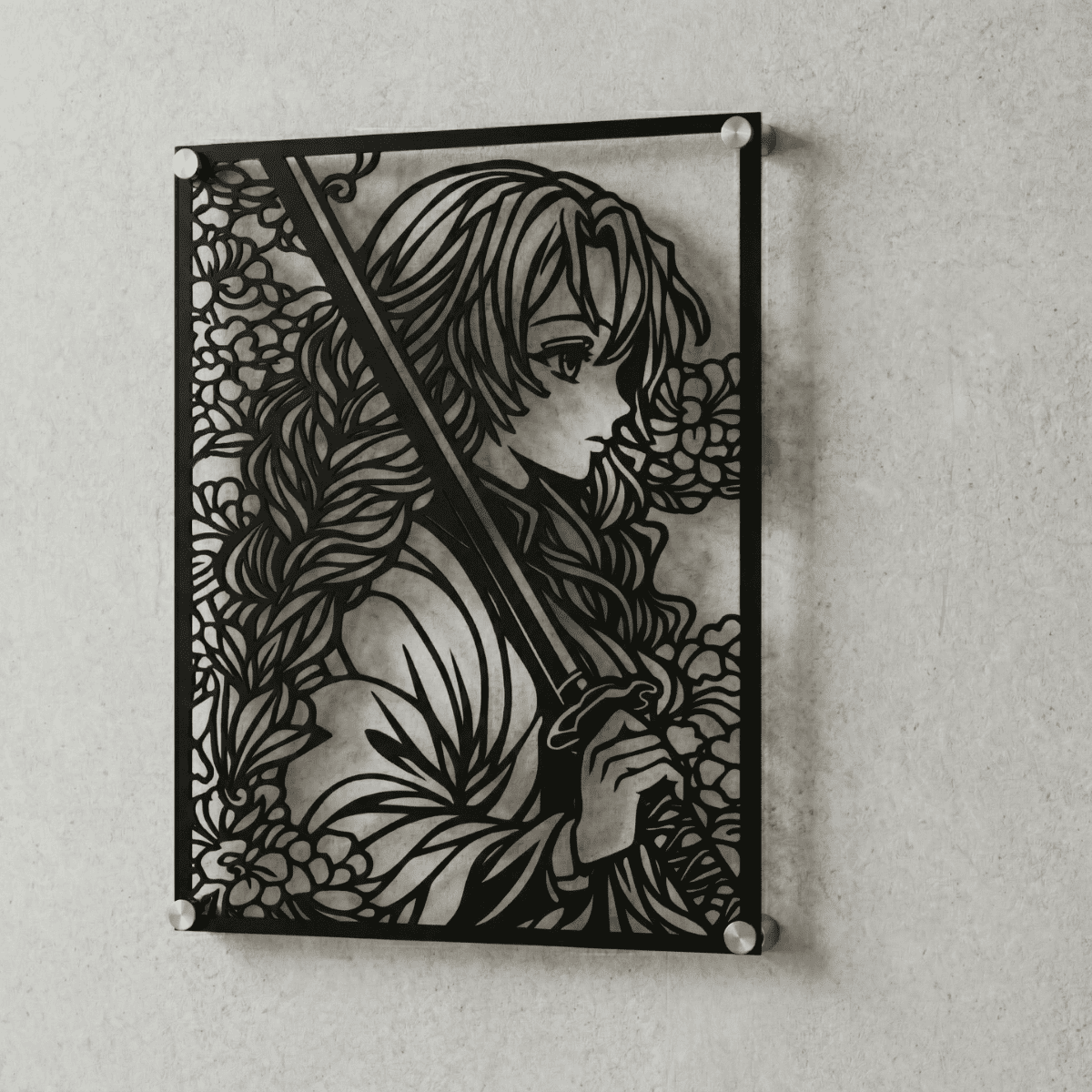Cuadro Decorativo Anime Kimetsu no Yaiba Mitsuri Kanroji en Acero